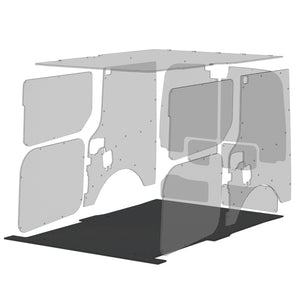 STABILIGRIP RIGID FLOOR (1 PC) W/ ALUMINIUM SILL SET (TRANSIT CONNECT LWB)